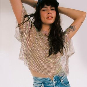 Free People Filter Finish Bodysuit blush sands M NWT